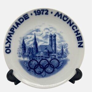 Vintage 1972 Winterling Schwarzenbach Olympic Plate Bavaria Munich Germany 7.75"